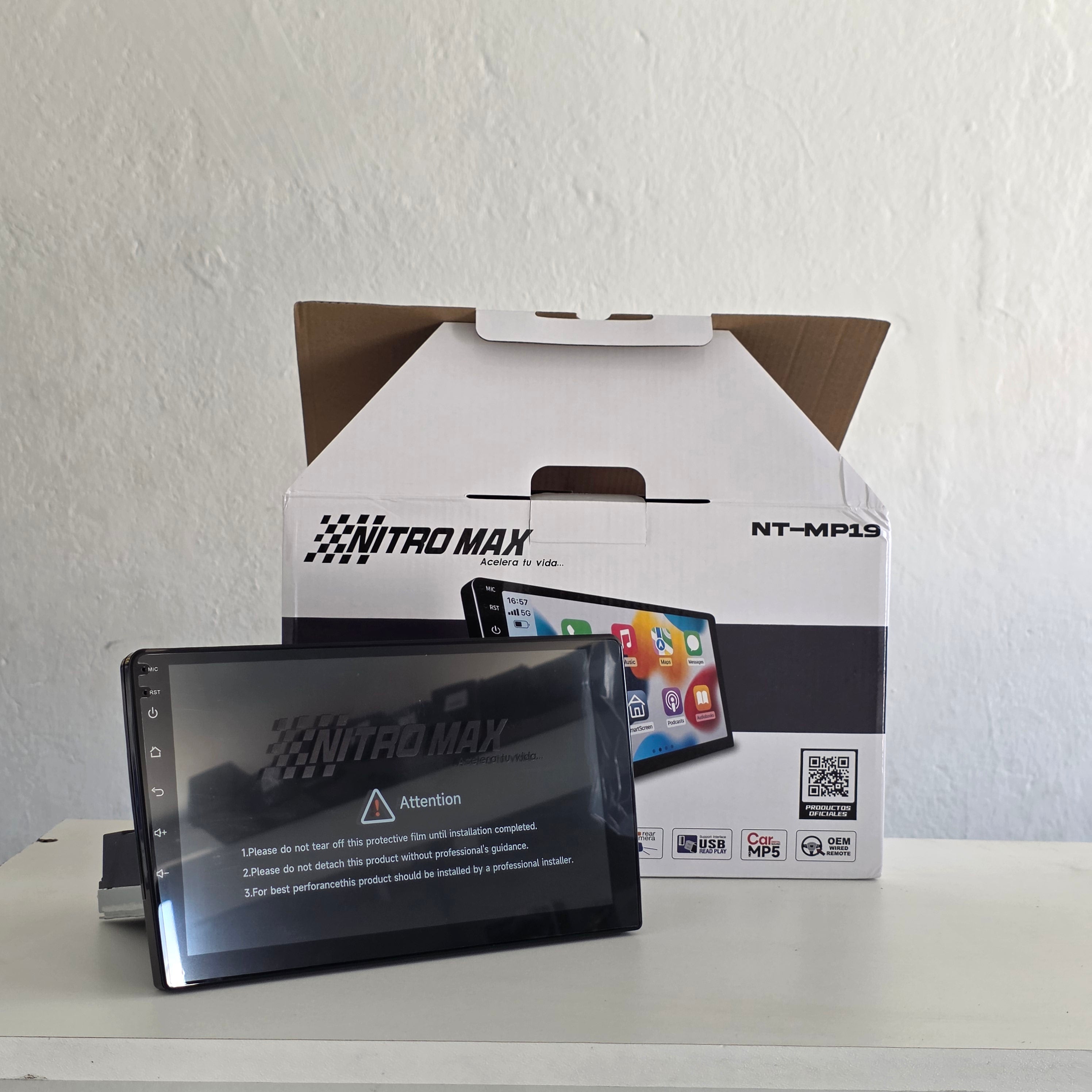Radio Pantalla Táctil 9" MP5 | CarPlay, Android Auto, 1 DIN Universal