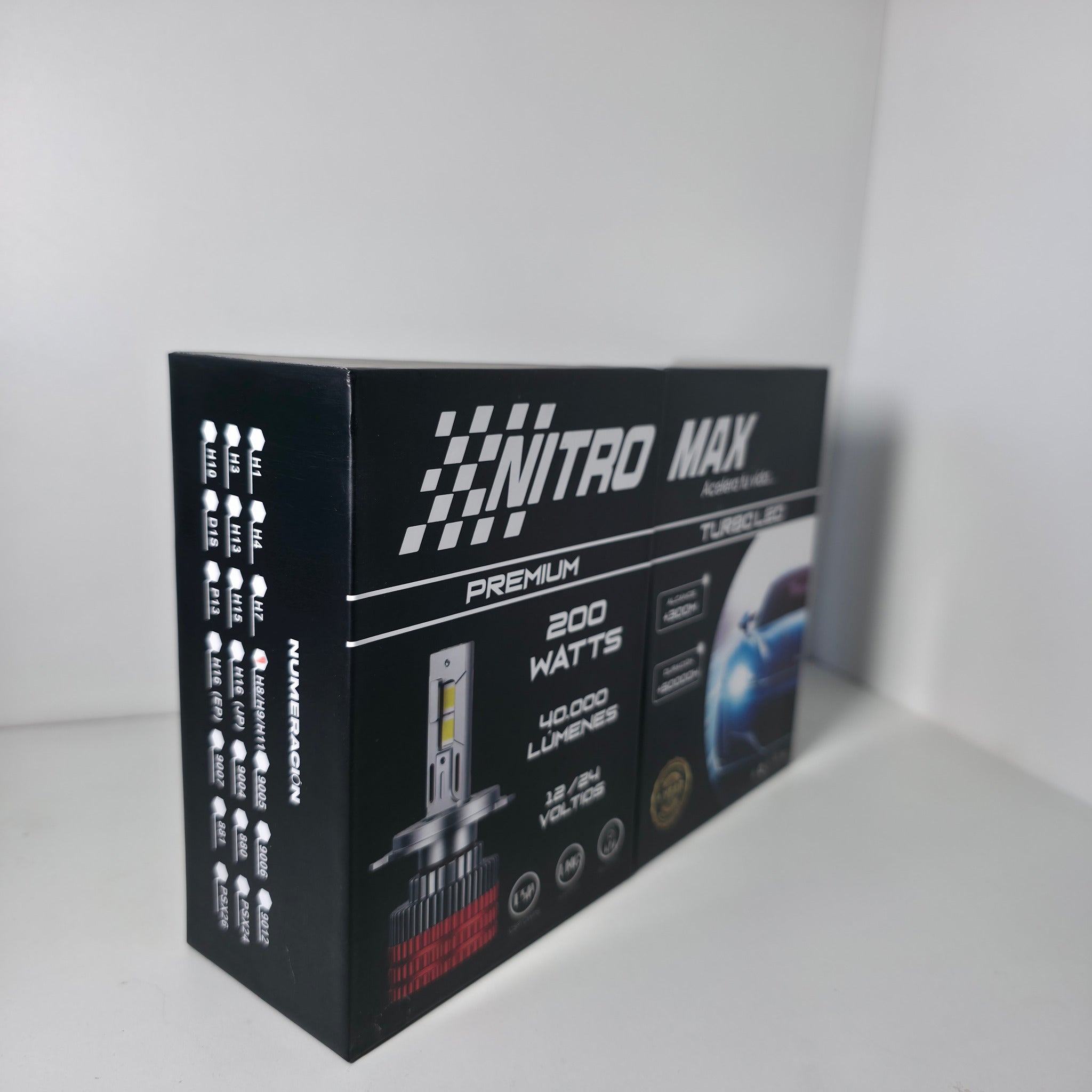 Kit de Focos LED H8 / H9 / H11 Premium Turbo - 200W / 40,000 Lúmenes