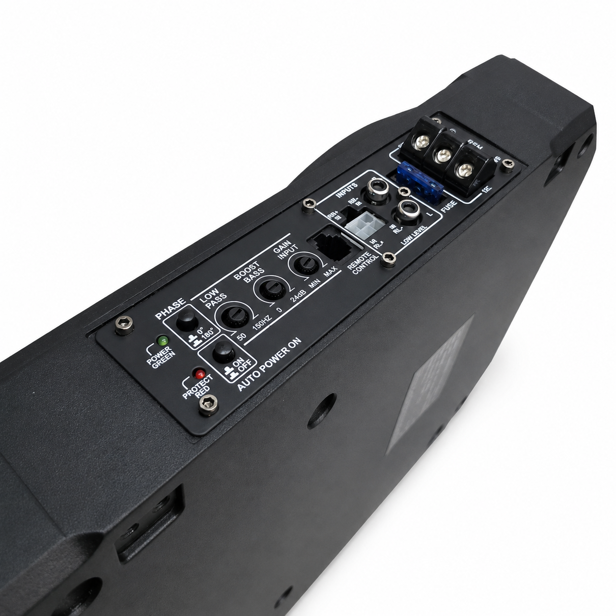 Subwoofer Amplificado Slim 12V | High Performance, Control de Volumen Incluido, Instalación Plug & Play
