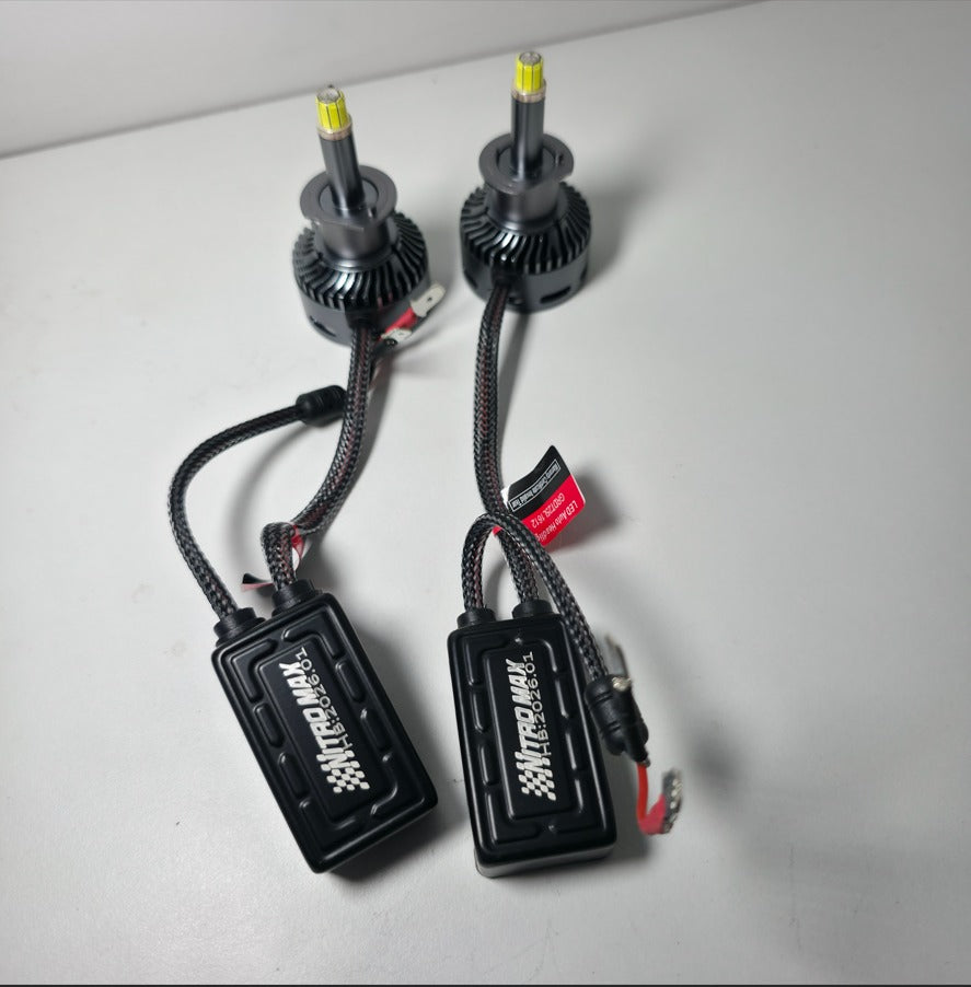 Kit de Focos LED 360° H1 - 550W Ideal para Faros con Lupa y Neblineros