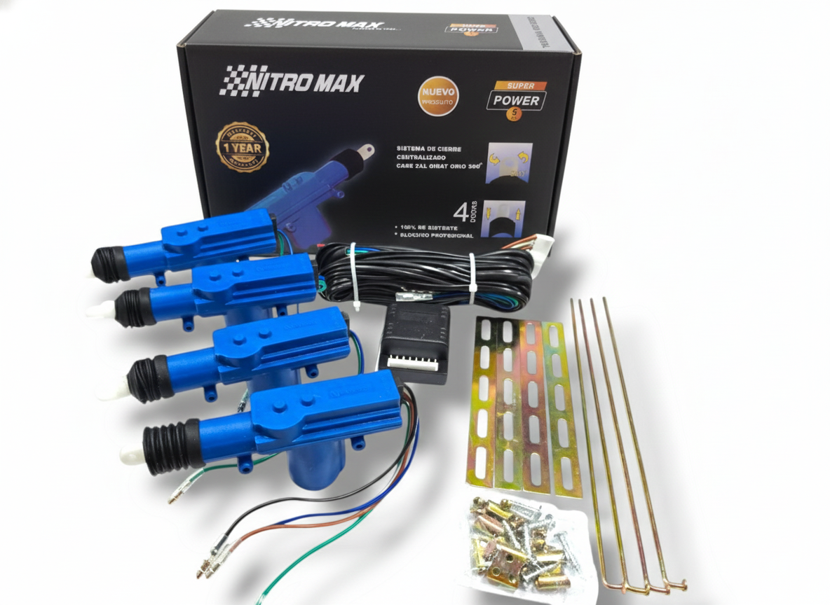 Kit Cierre Centralizado 4 Puertas | Actuadores de Alta Potencia, Kit Completo