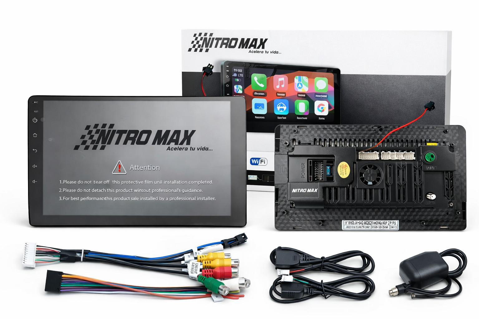 Radio para Carro 9" 2DIN Carplay y Androidplay 4RAM/64GB  con ventilador