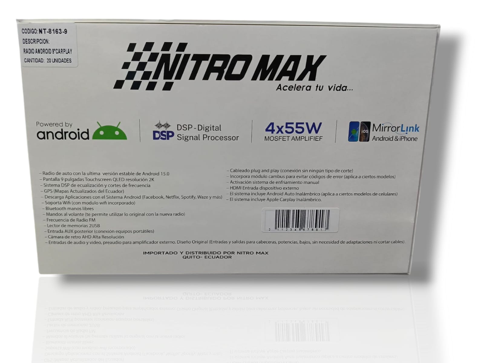 Radio Nitro Max Pantalla 9" 4RAM/64GB