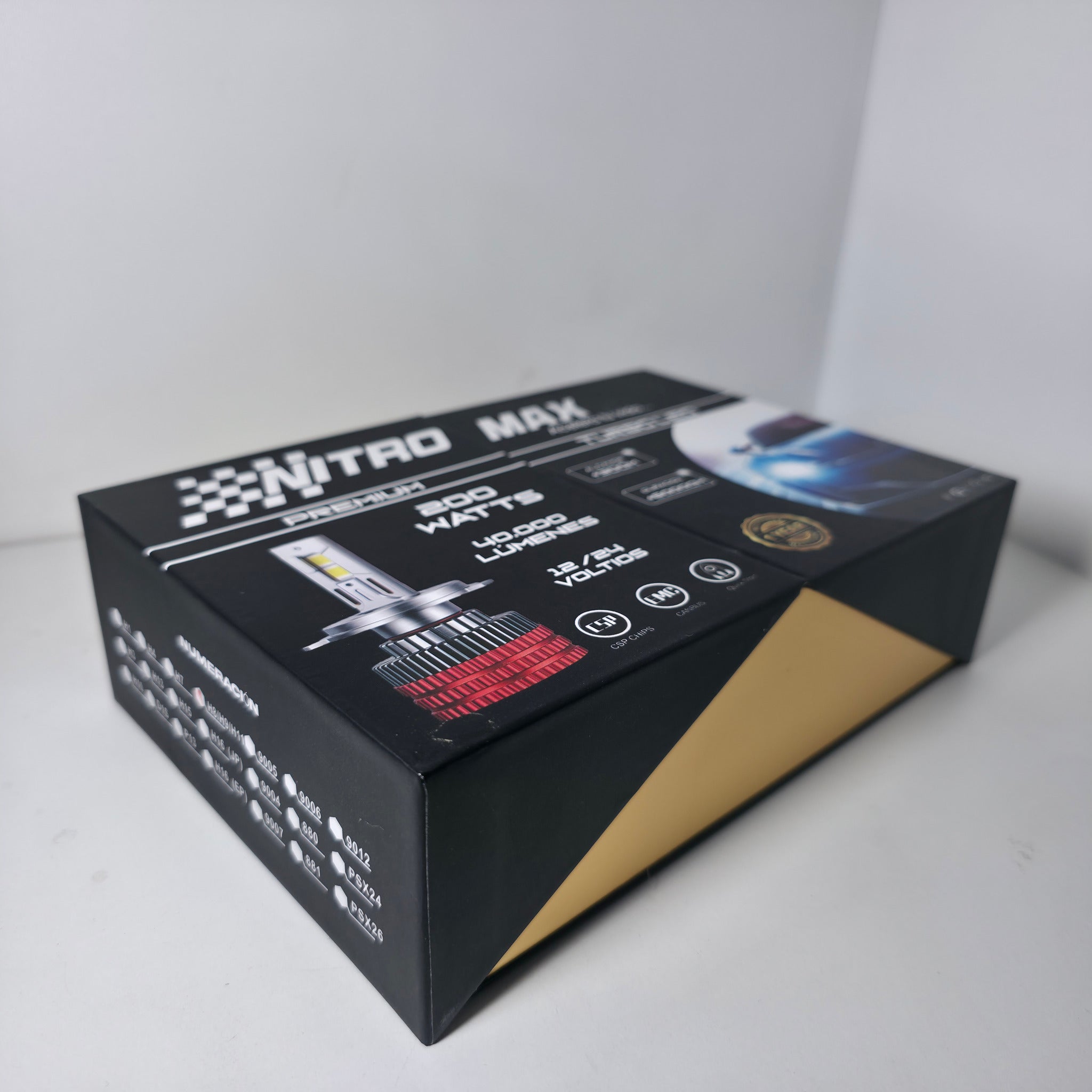 Caja de presentación premium del kit Nitro Max H8/H9/H11.