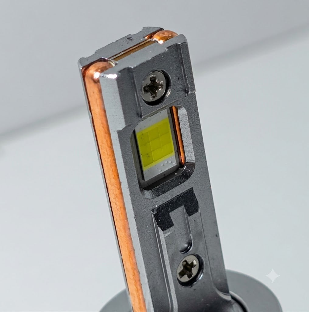 Detalle de los chips LED CSP de alto rendimiento en el foco H1 Nitro Max.