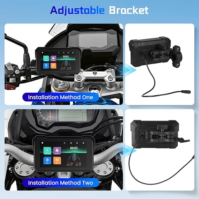 Pantalla 5" Carplay Android para moto