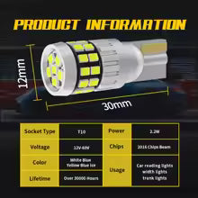 Foco led T10 luz fija 12-24v CANBUS