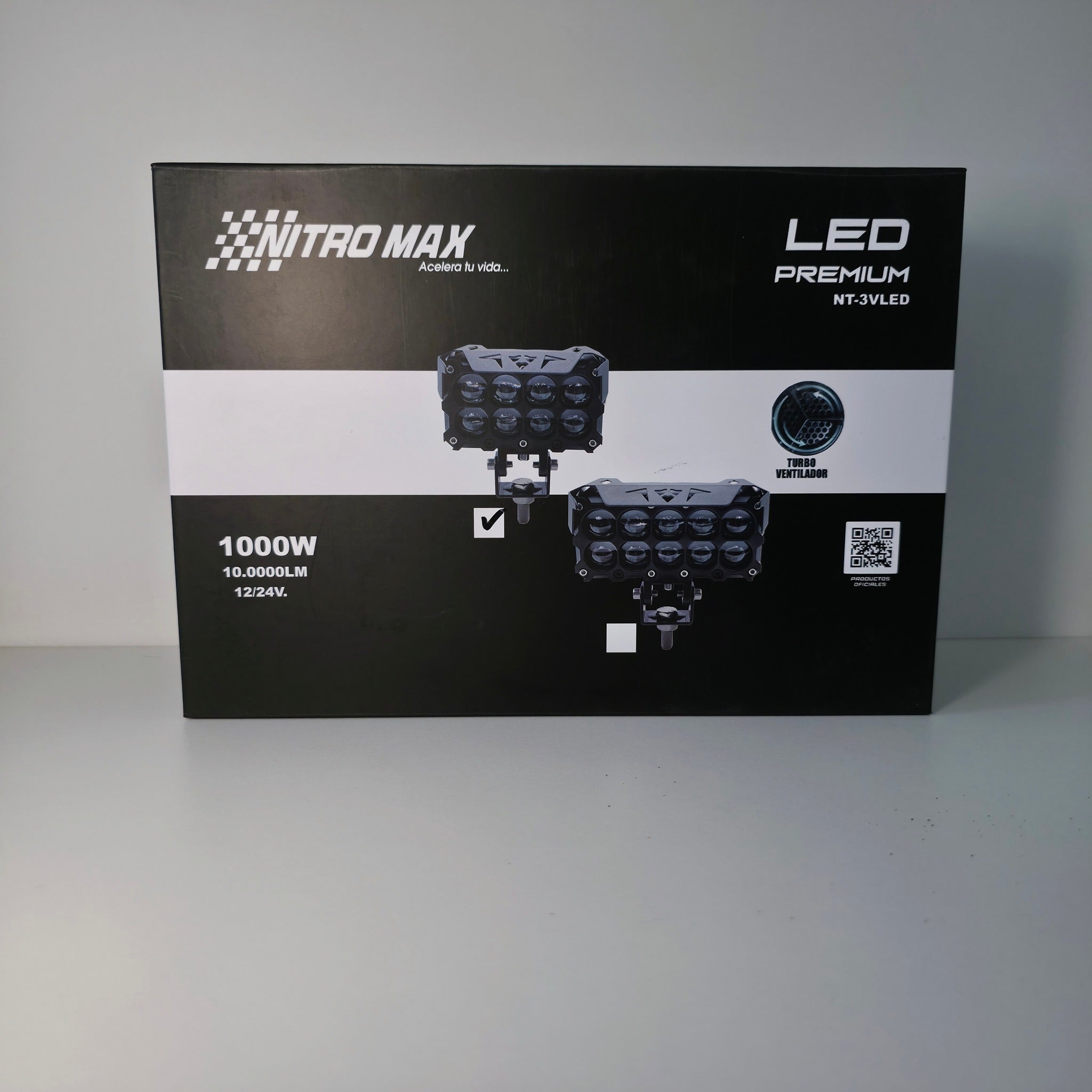 Kit de bases metálicas y tornillería para instalación del faro Nitro Max.