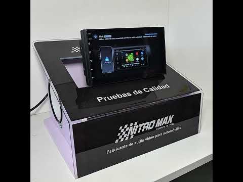 Video demostrativo de la velocidad y respuesta táctil en la radio Nitromaxx 2 DIN de 7 pulgadas navegando en la interfaz de Android 15.